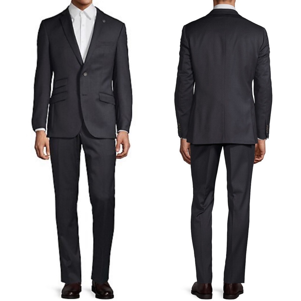 Ted Baker No Ordinary Joe 100% Wool Suit Navy Blue - Picture 1 of 16